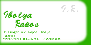 ibolya rapos business card